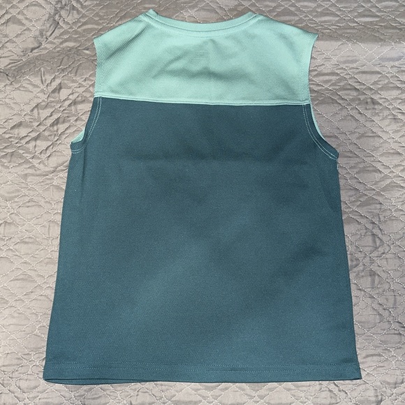 Old Navy Kid Boy Youth Color-Blocked Teal Active Go-Dry Cool Mesh Tank Top - Picture 2 of 4